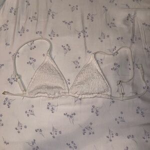 White Triangle Bikini Top